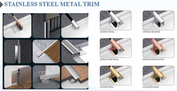 Stainless Steel & Anodized Aluminium Metal Trim